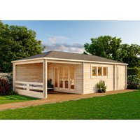 Gartenhaus Modell Montana-44 mit Anbau