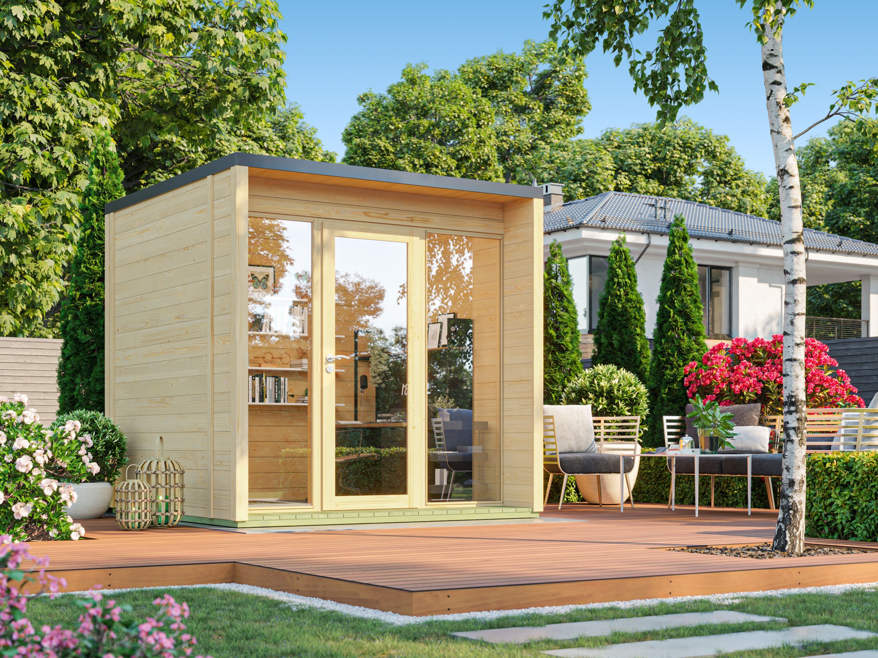 Fjordholz Gartenhaus Modell Office Box Größe XS na