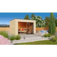 Fjordholz Gartenhaus Modell Q-BIC Alu 44 A