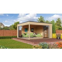 Fjordholz Gartenhaus Modell Q-BIC Alu 44 D