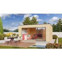 Fjordholz Gartenhaus Modell Q-BIC Alu 44 E