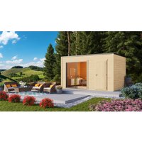 Fjordholz Gartenhaus Modell Q-BIC Alu 44 I