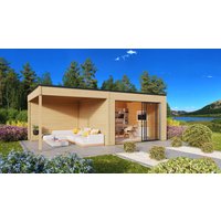Fjordholz Gartenhaus Modell Q-BIC Alu 70 A + SD| Rabatt: 26%|6x4m