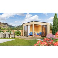 Fjordholz Gartenhaus Modell Q-BIC Alu 70 B