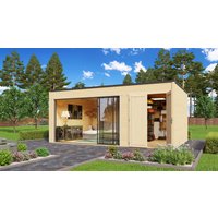 Fjordholz Gartenhaus Modell Q-BIC Alu 70 H