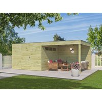 Gartenhaus Modell QB-Line 9,00 m² + 300 cm Anbau| Rabatt: 26%