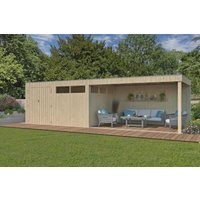 Gartenhaus Modell QBV3-Line 11,89 m² + 400 cm Anba| Rabatt: 26%