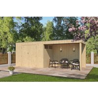 Gartenhaus Modell QBV3-Line 5,90 m² + 300 cm Anbau| Rabatt: 26%