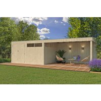 Gartenhaus Modell QBV-Line 11,89 m² + 400 cm Anbau| Rabatt: 26%
