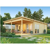 Fjordholz Gartenhaus Modell Taunus 70 mit Vordach