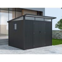 Metall Gerätehaus Modell Skylight 5,80 m² Anthrazi| Rabatt: 35%|3x2m