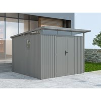 Metall Gerätehaus Modell Skylight 7,56 m² Alu Grau| Rabatt: 38%|3x2m