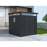 Metall Gerätehaus Modell Style 4,45 m² Anthrazit| Rabatt: 38%|2x2m