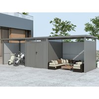 Metall Gerätehaus Modell Style 4,45 m² Spar-Set 4| Rabatt: 33%|3x2m