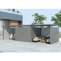 Metall Gerätehaus Modell Style 7,56 m² Spar-Set-4| Rabatt: 37%|4x2m