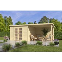 Pultdach Gartenhaus Modell Ella 28-C mit Anbau| Rabatt: 26%
