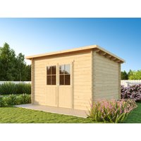 Fjordholz Pultdach Gartenhaus Modell Ezra 4D