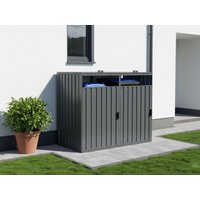 StarLine 2er Mülltonnenbox Modell Cubi Metall 240| Rabatt: 26%|2x1m