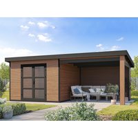 WPC Gartenhaus mit Lounge Modell FineLine 16,90 m²| Rabatt: 26%|5x3m