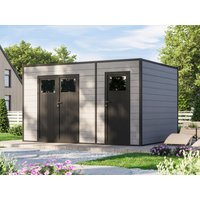 WPC Gartenhaus Modell Cubus 2-Raum 10,98 m²| Rabatt: 26%|4x3m