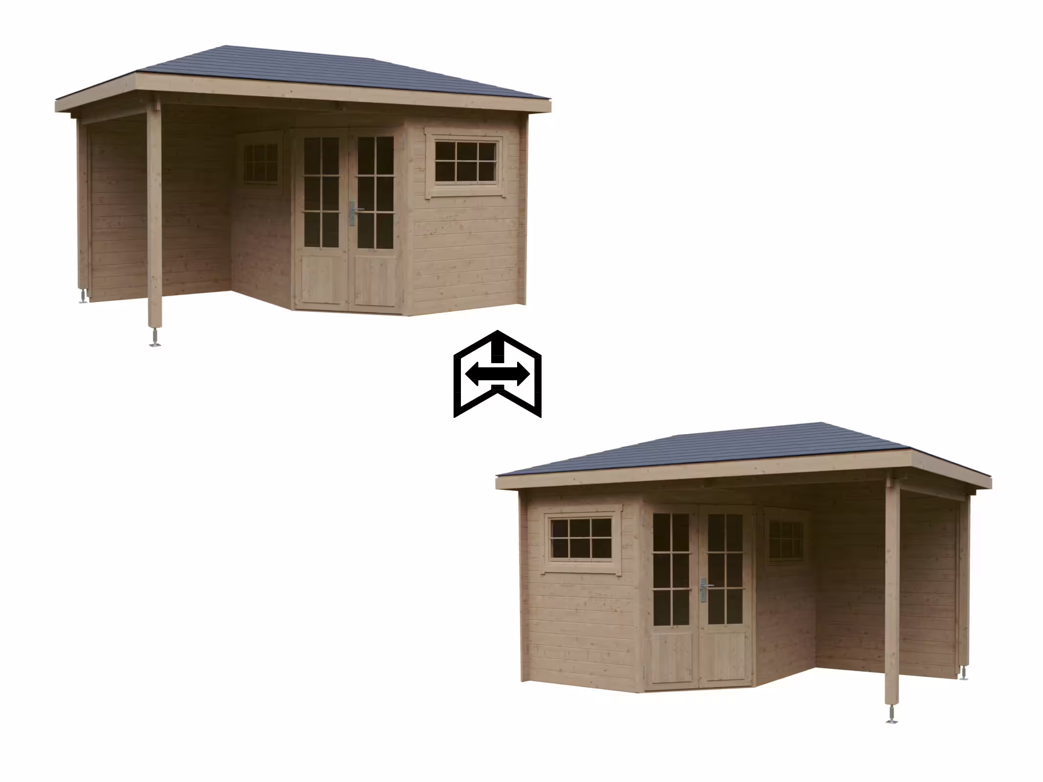 Fjordholz 5-Eck Gartenhaus Modell Evelyn 2B| Rabatt: 26%