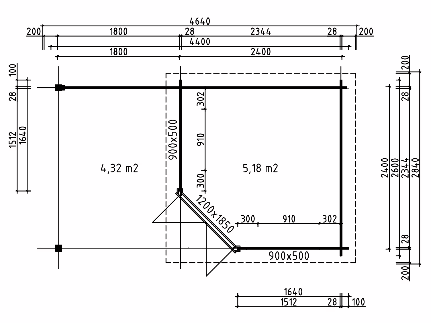 Fjordholz 5-Eck Gartenhaus Modell Leva 2B| Rabatt: 26%