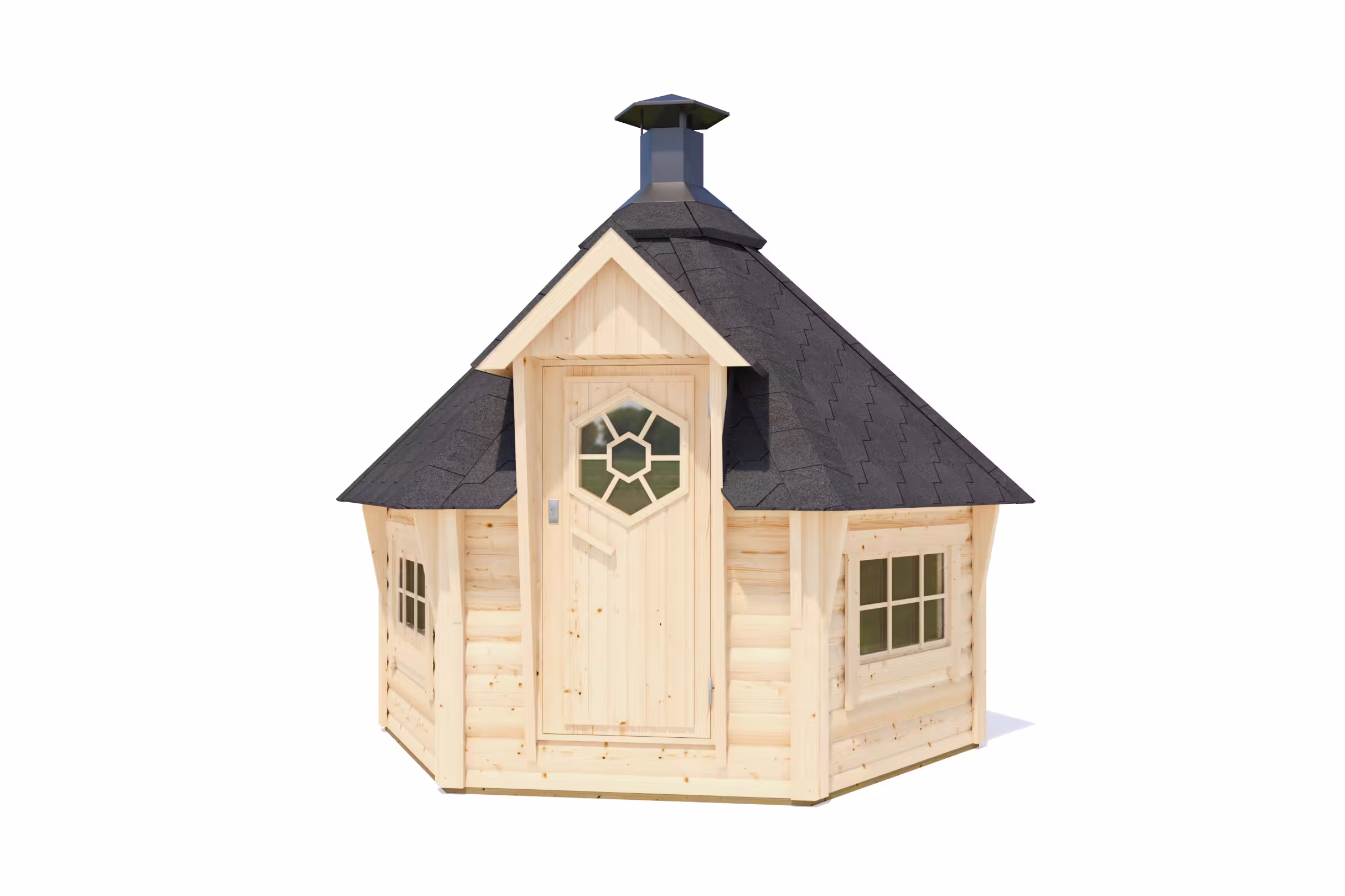 Fjordholz 6-Eck Grillkota Modell Nils 6m²| Rabatt: 26%