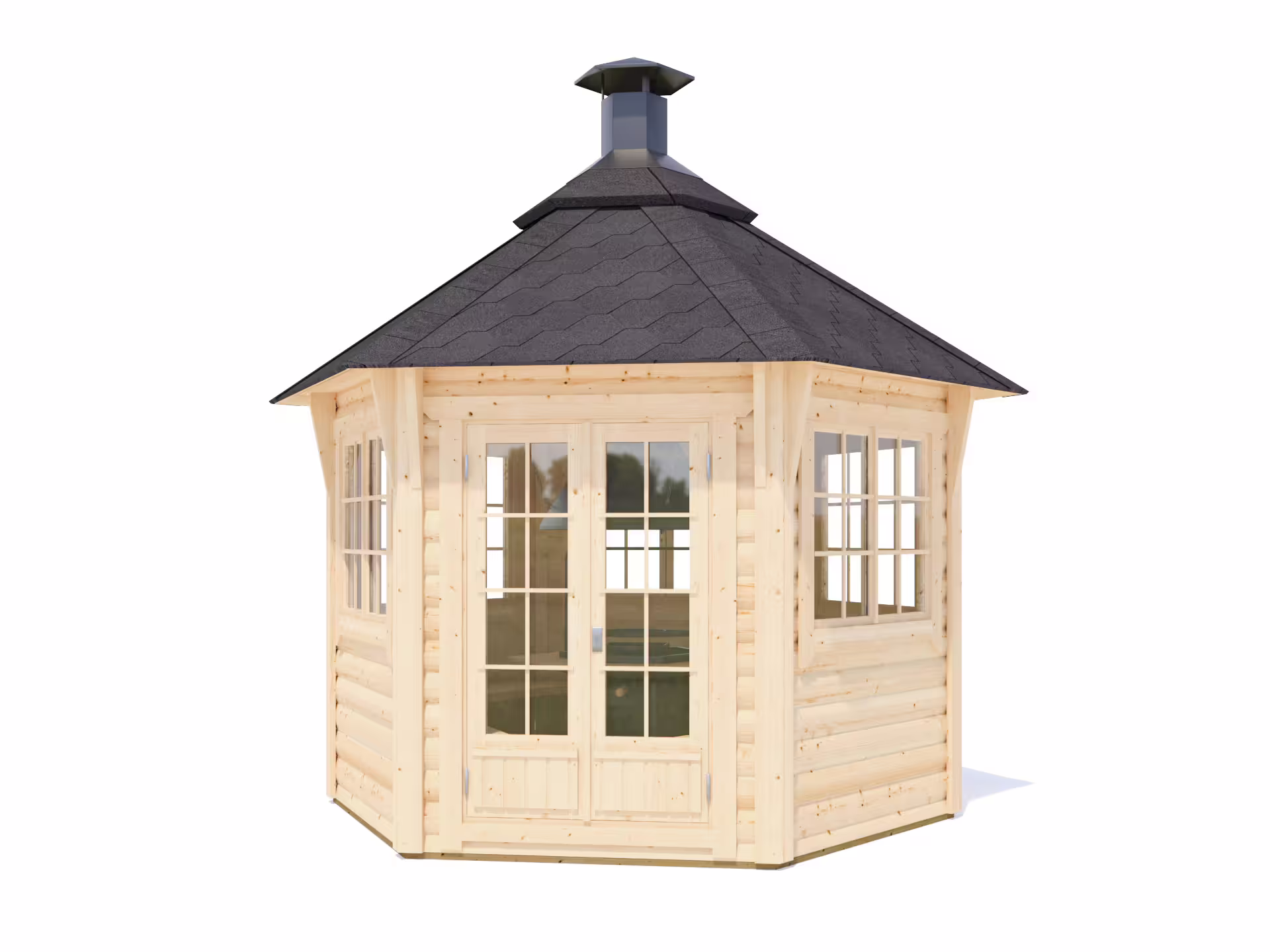 Fjordholz 6-Eck Grillpavillon Modell Gunnar 6m²| Rabatt: 26%