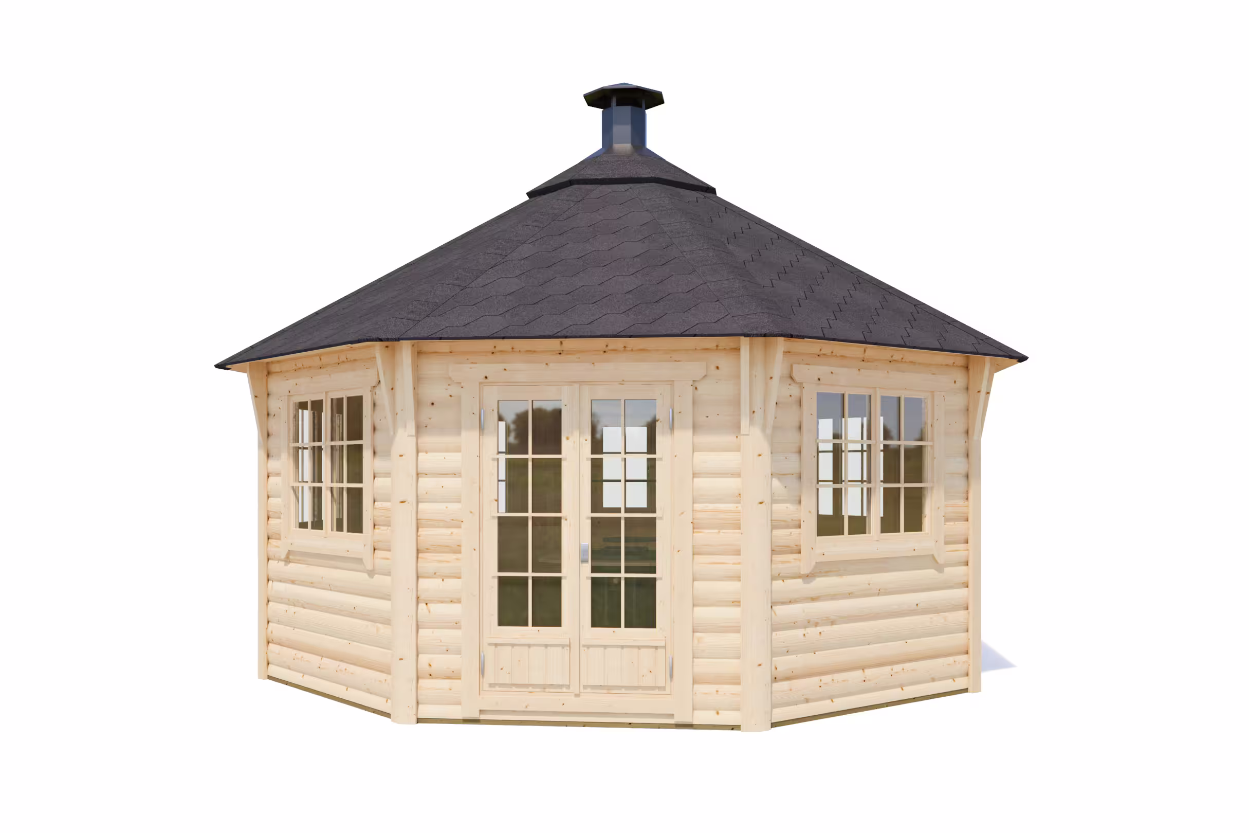 Fjordholz 8-Eck Grillpavillon Modell Gunnar 17m²| Rabatt: 26%