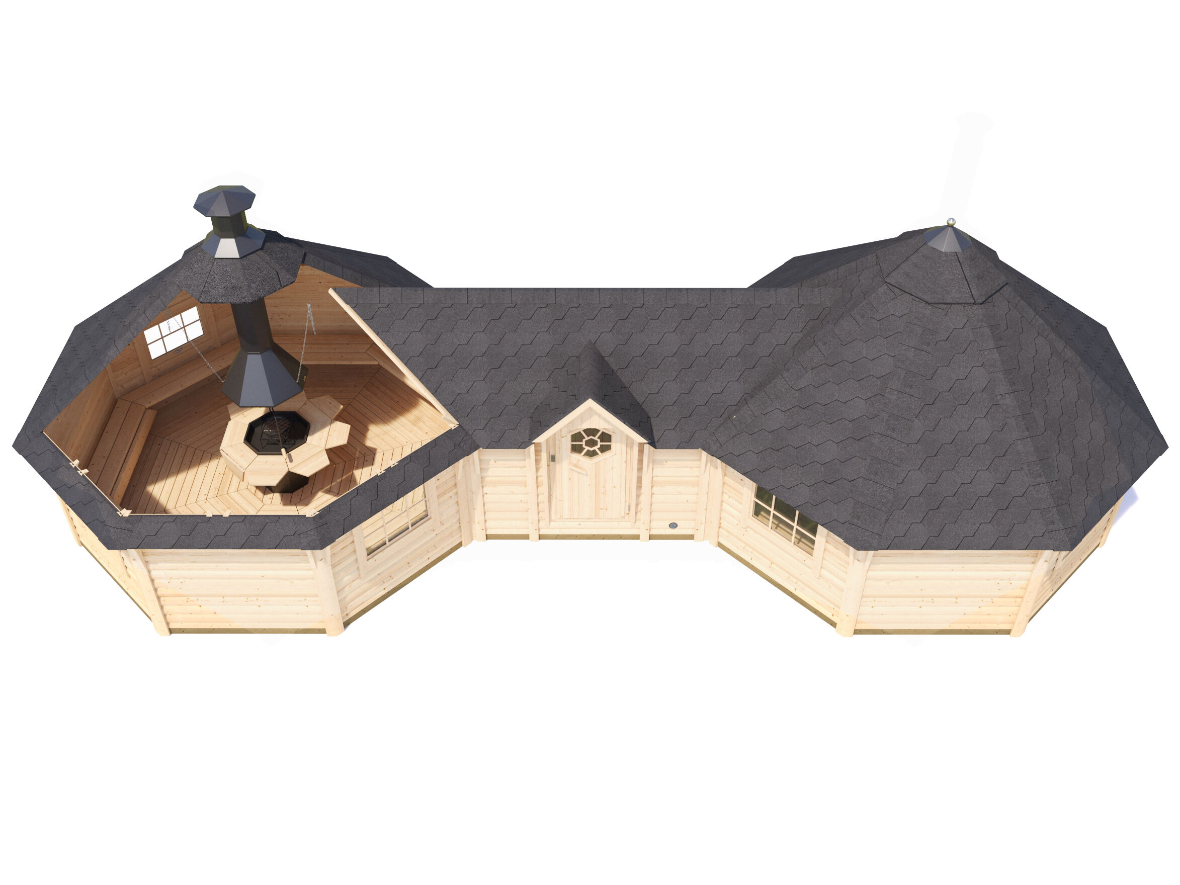 Fjordholz Doppelkota Modell Alva 38 m²