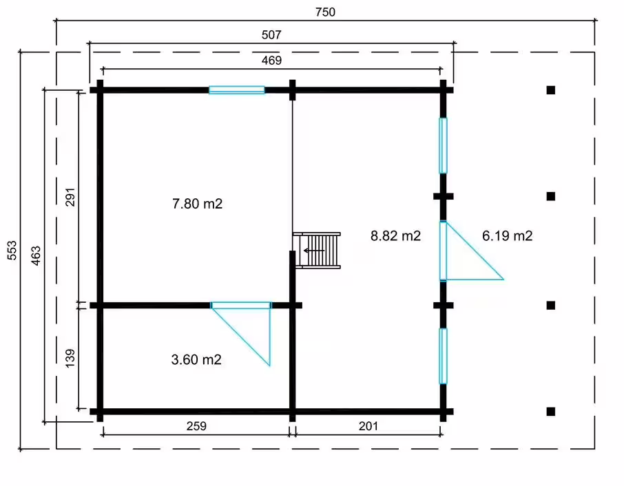 Fjordholz Ferien- und Freizeithaus Modell St. Gall| Rabatt: 26%|7x5m