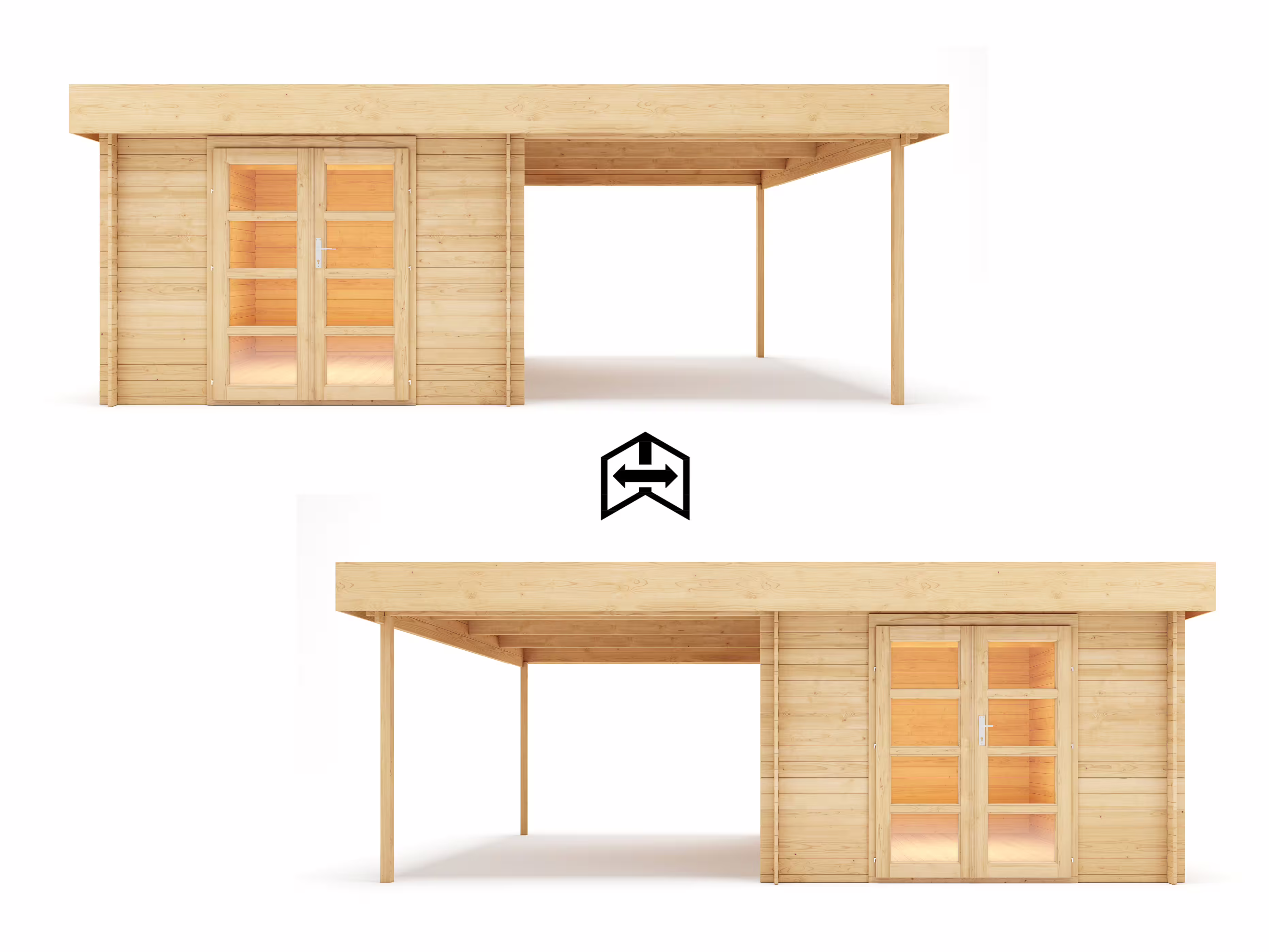 Fjordholz Flachdach Gartenhaus Modell Felix 28| Rabatt: 26%