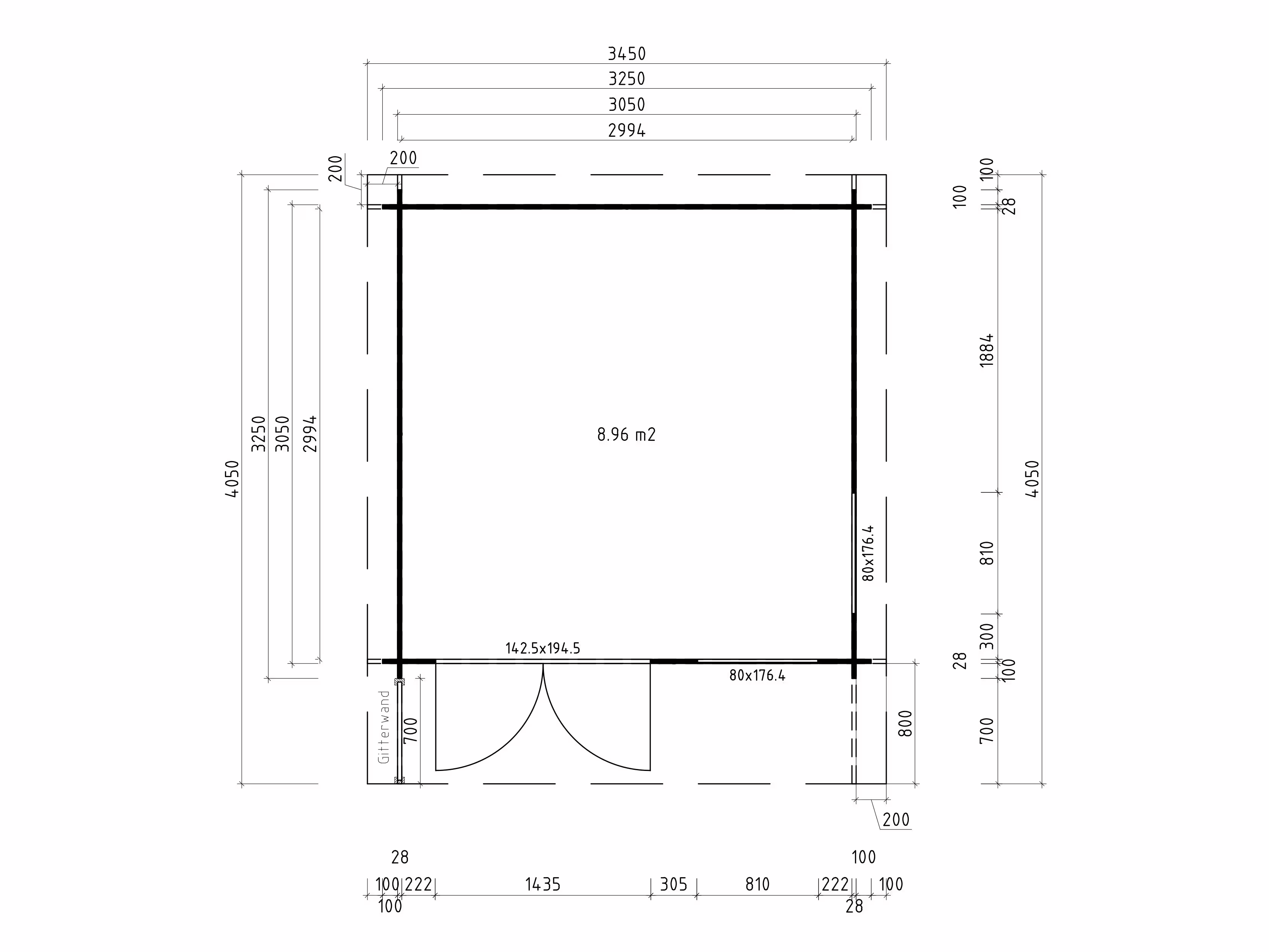 Fjordholz Flachdach Gartenhaus Modell Pina 28| Rabatt: 26%