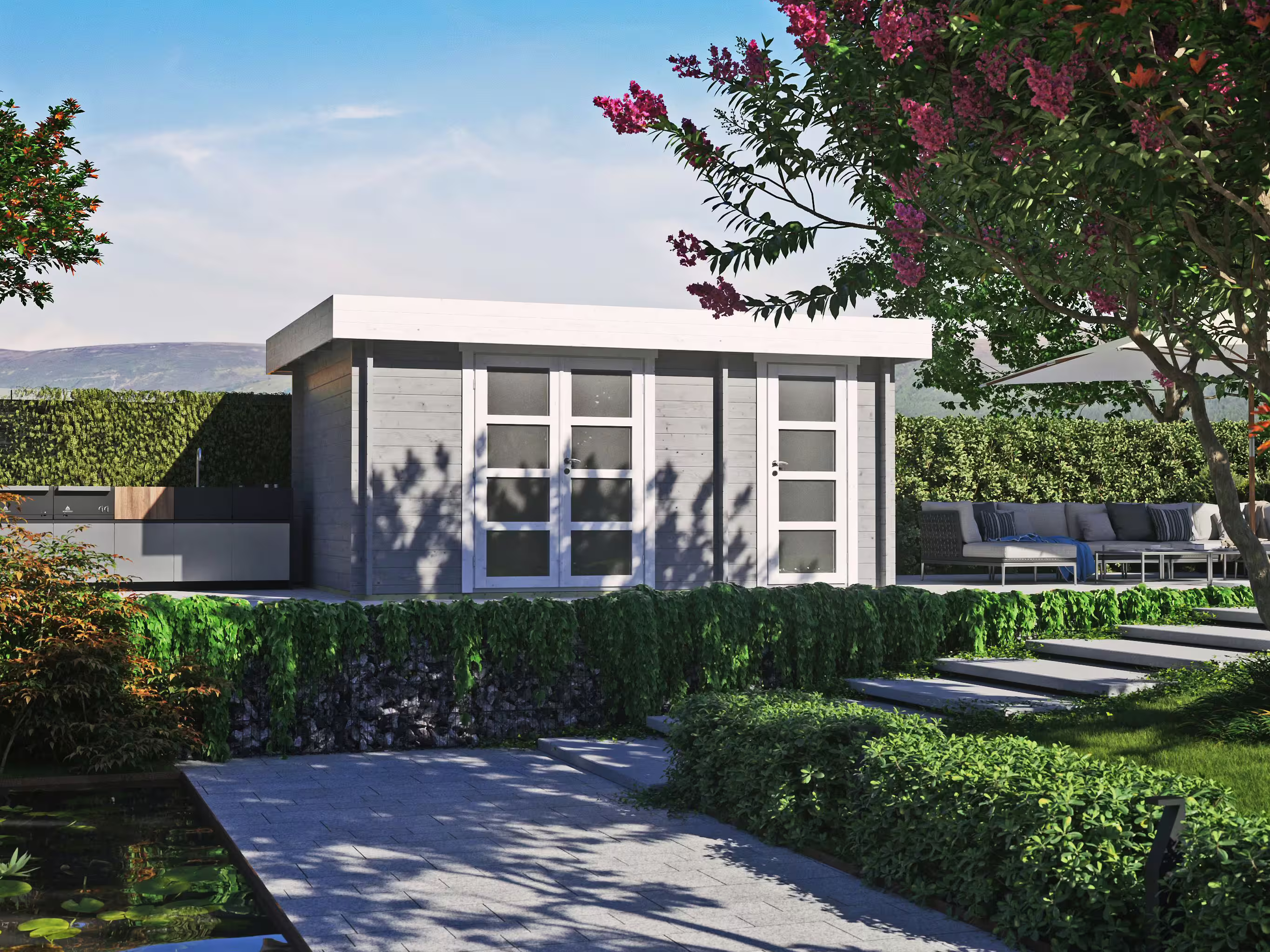 Fjordholz Flachdach Gartenhaus Modell Tekla 28| Rabatt: 26%