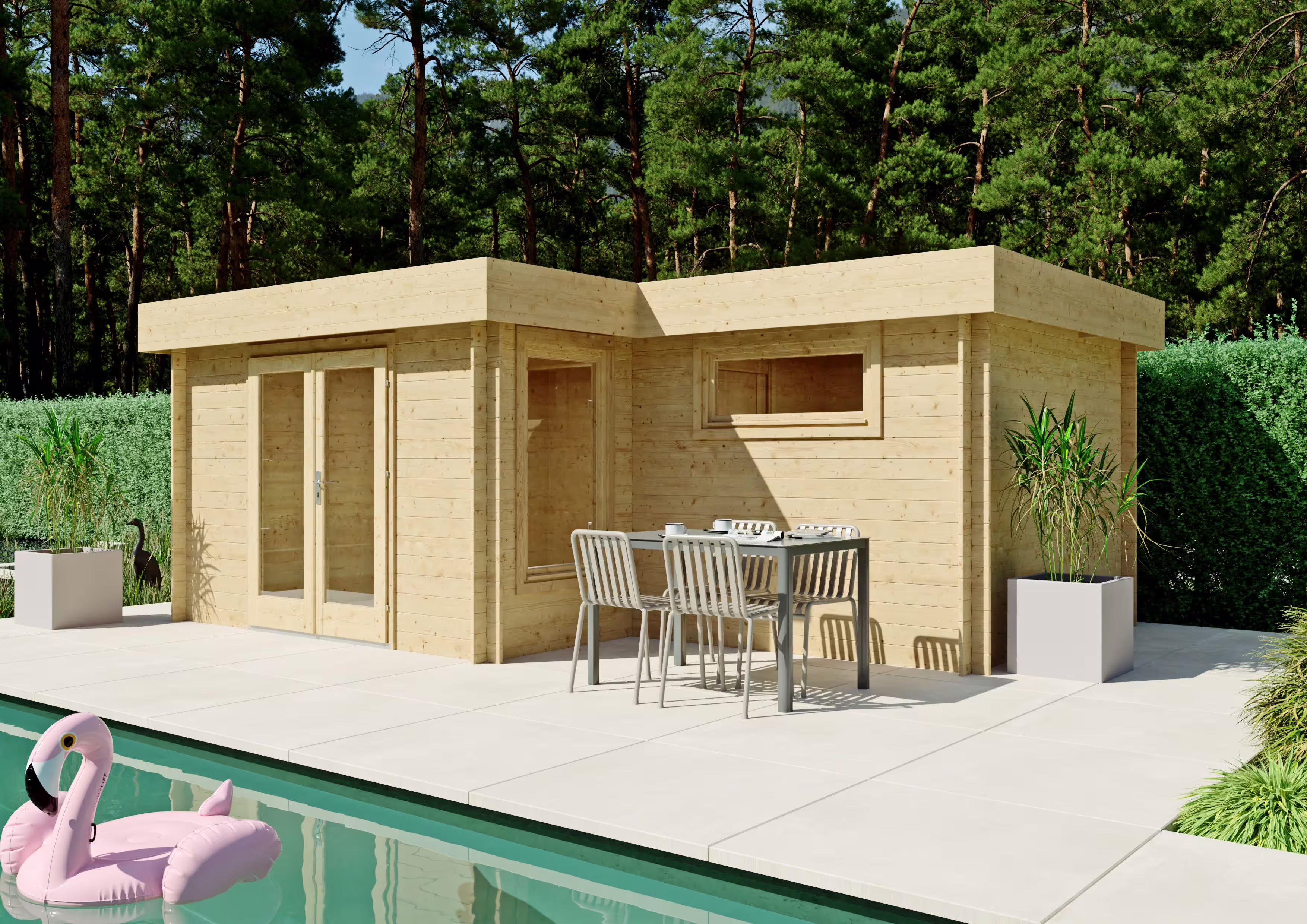 Fjordholz Flachdach Gartenhaus Modell Tobi 28 A| Rabatt: 26%