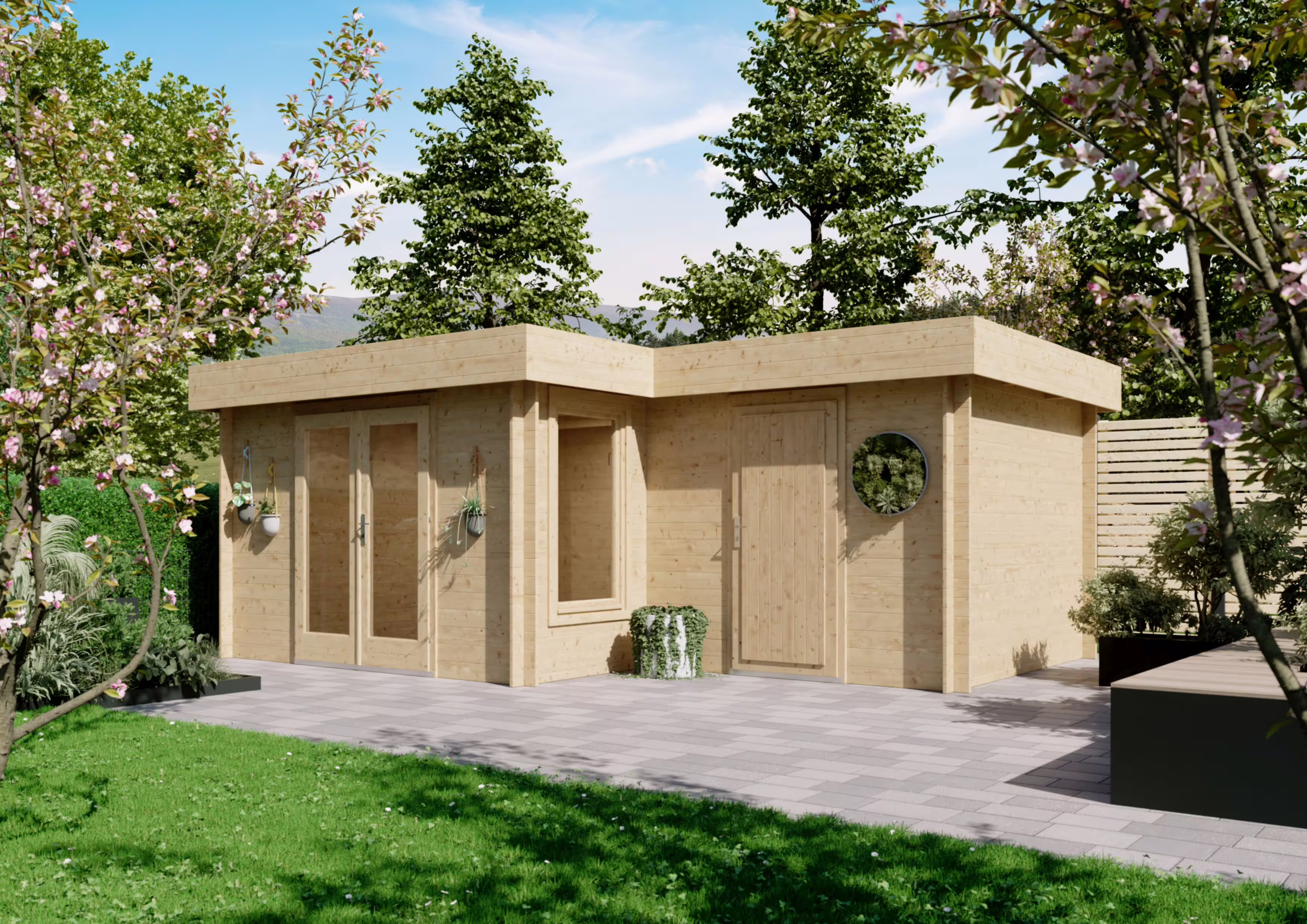 Fjordholz Flachdach Gartenhaus Modell Tobi 28 B| Rabatt: 26%