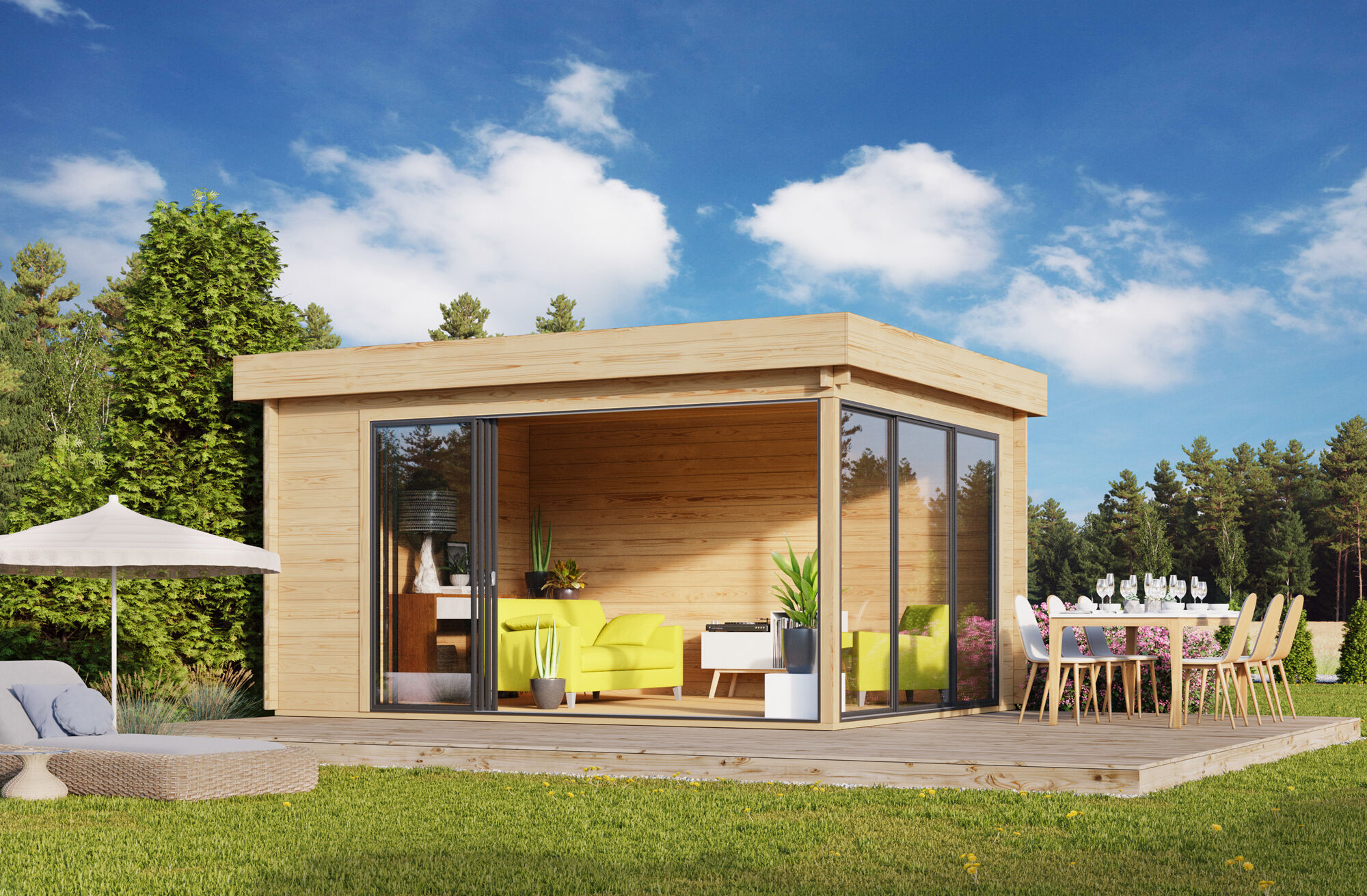 Fjordholz Gartenhaus Alu Concept 70 A Fjordholz Gartenhaus Alu Concept 70 A