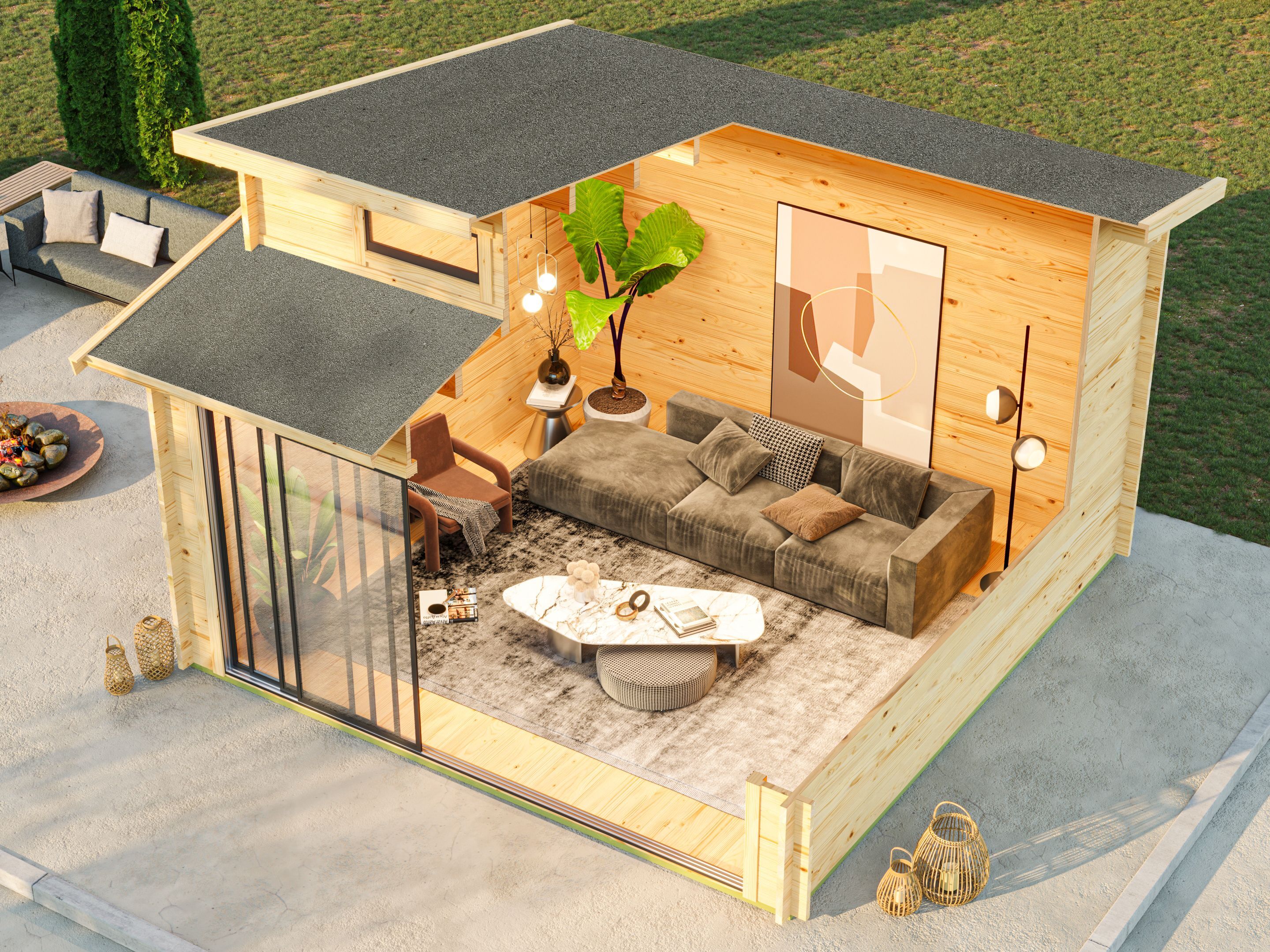Fjordholz Gartenhaus Avantgarde 44-B Alu