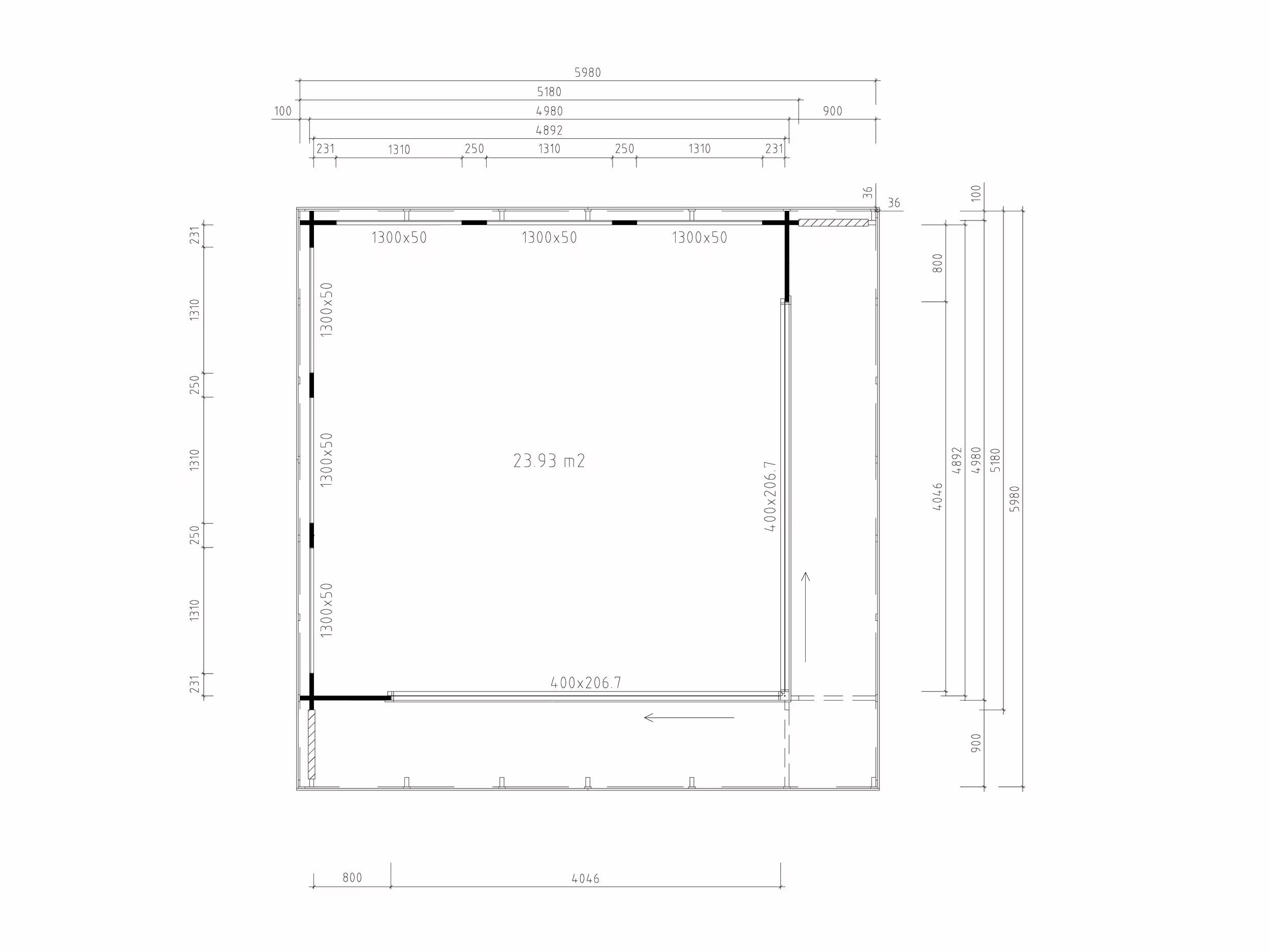 Fjordholz Gartenhaus Melany Alu 44| Rabatt: 26%|6x4m