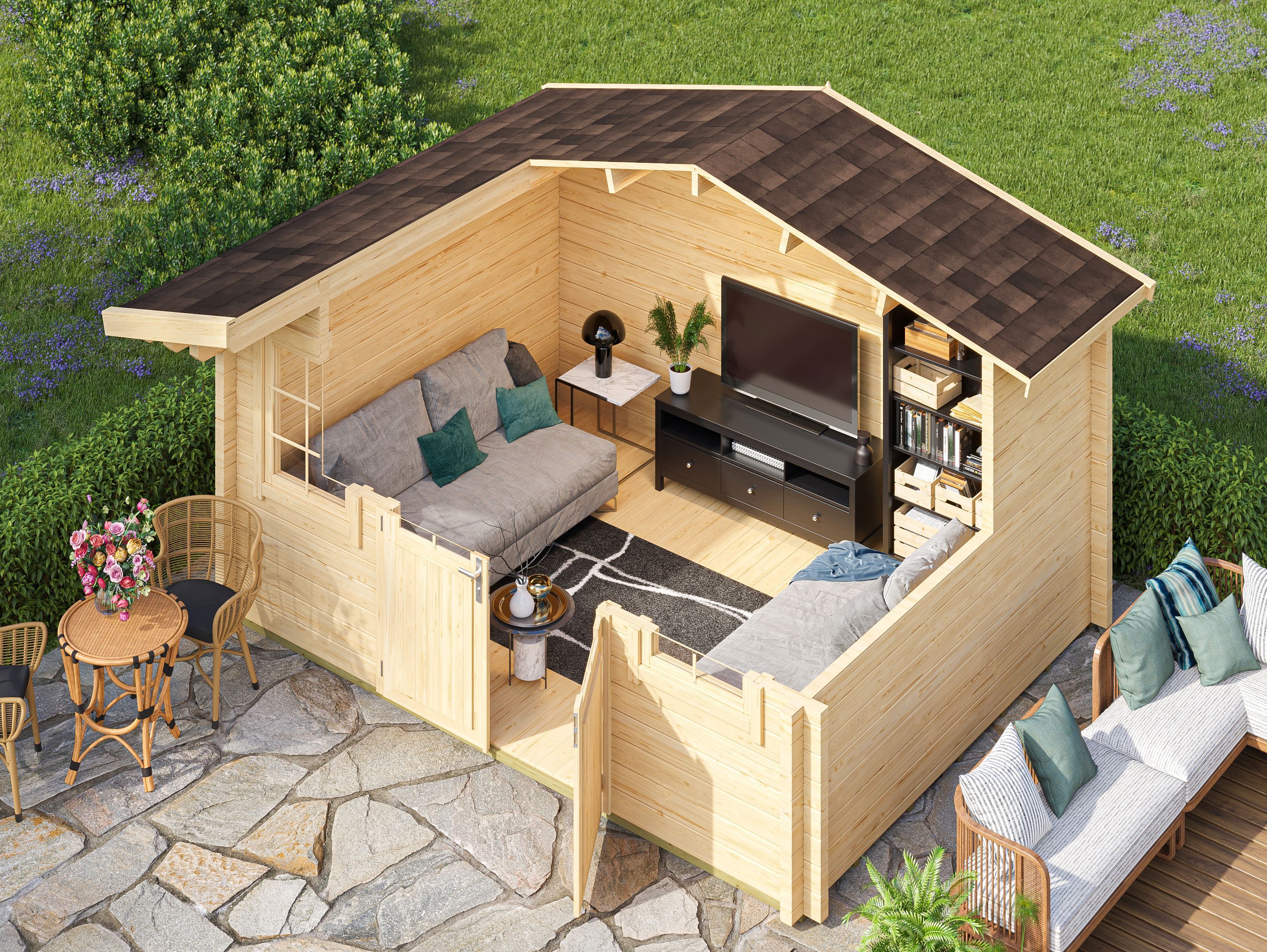 Fjordholz Gartenhaus Modell Berlin 70 B Classic