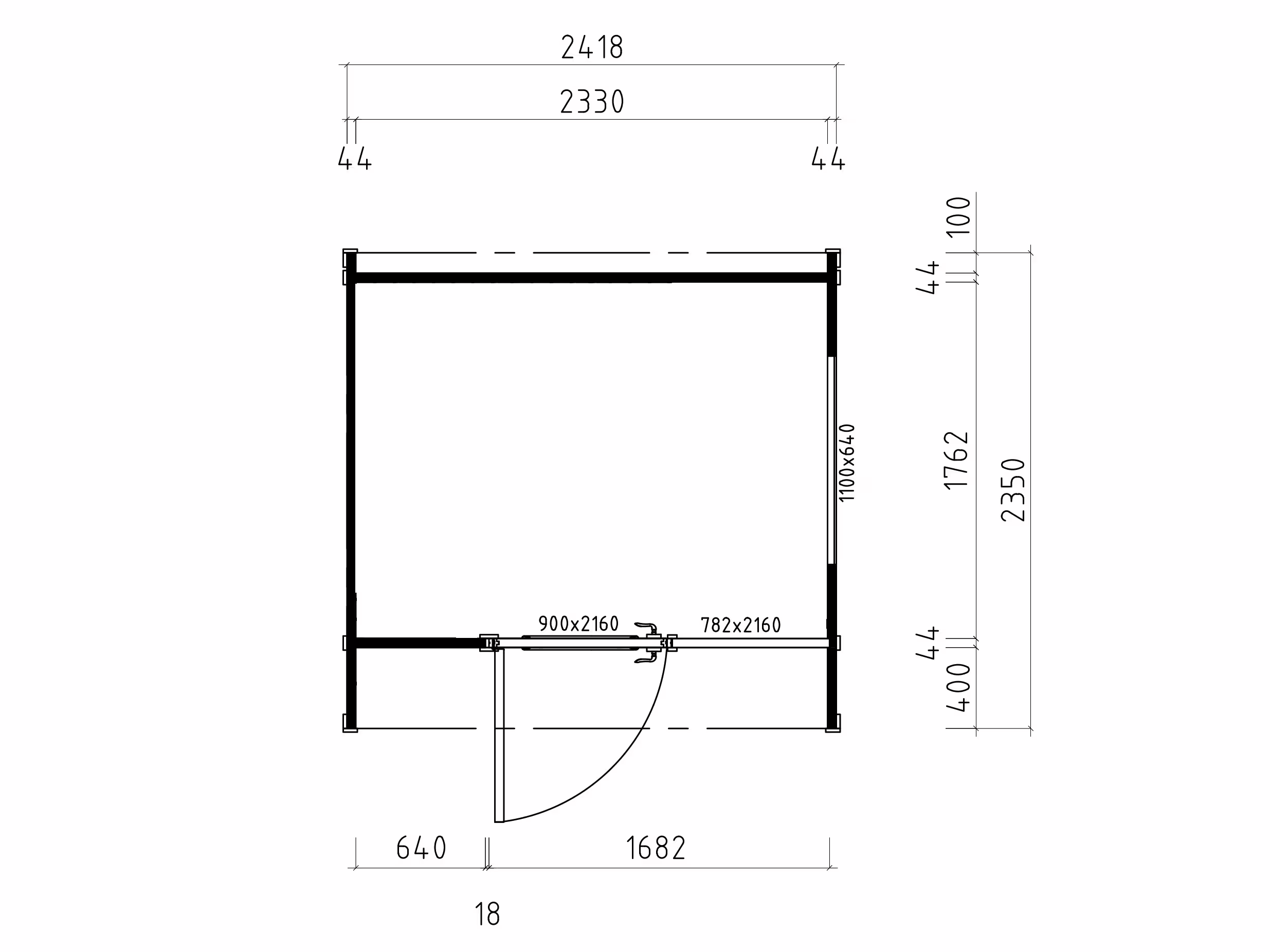 Fjordholz Gartenhaus Modell Donny Office 44 A| Rabatt: 26%|2x2m