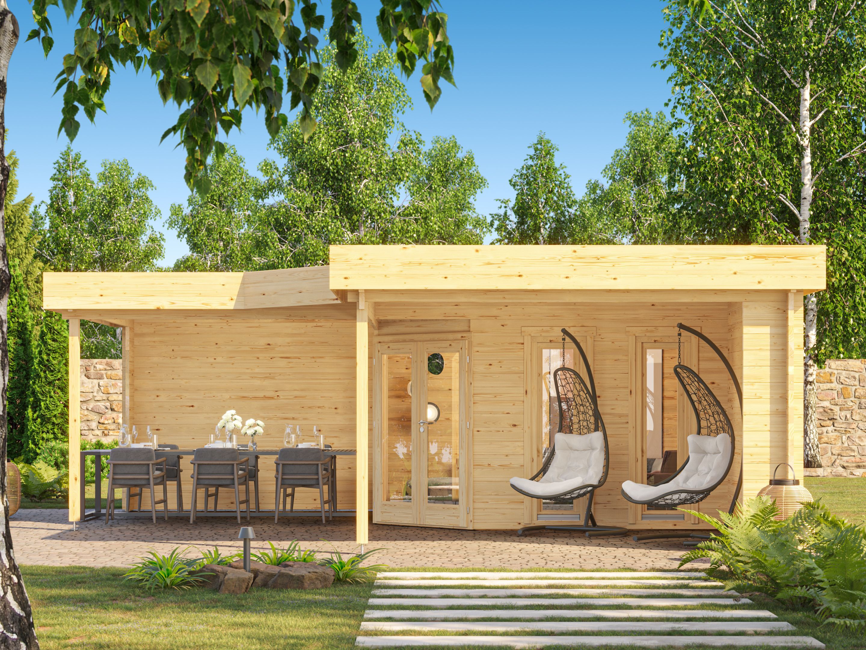 Fjordholz Gartenhaus Modell Gabriel 44