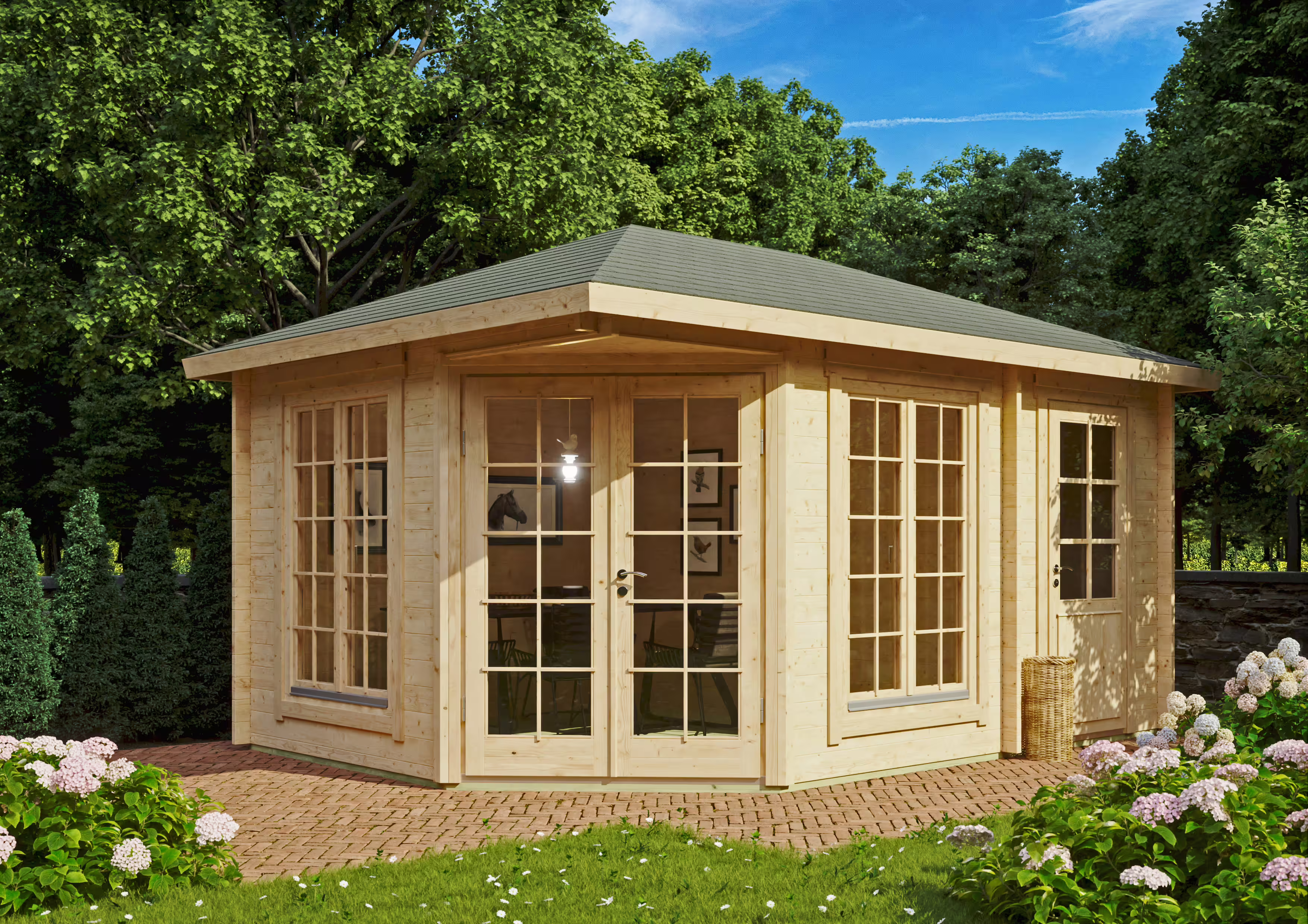 Fjordholz Gartenhaus Modell Glasgow 44 A / natur| Rabatt: 26%