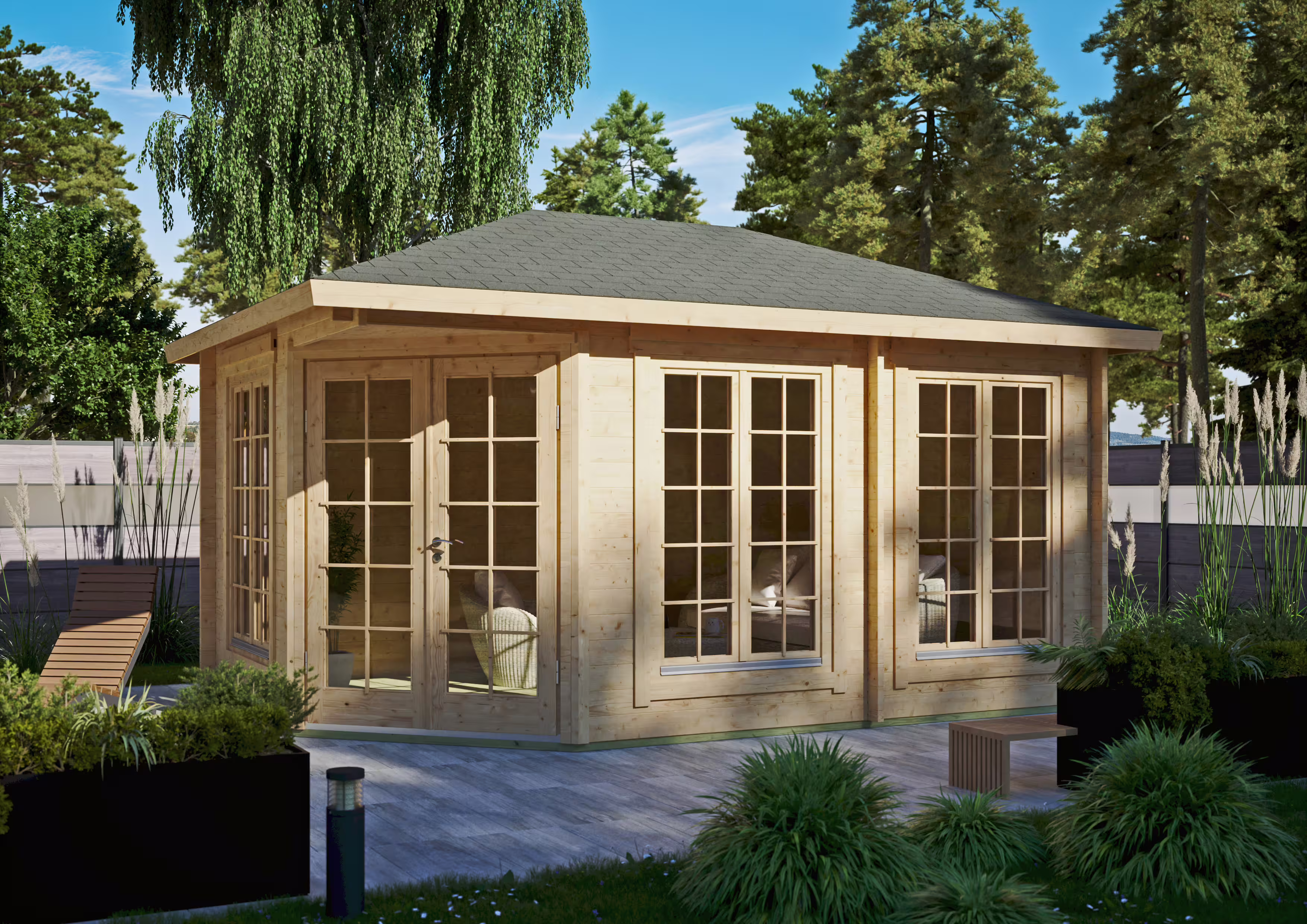 Fjordholz Gartenhaus Modell Glasgow 44 C| Rabatt: 26%