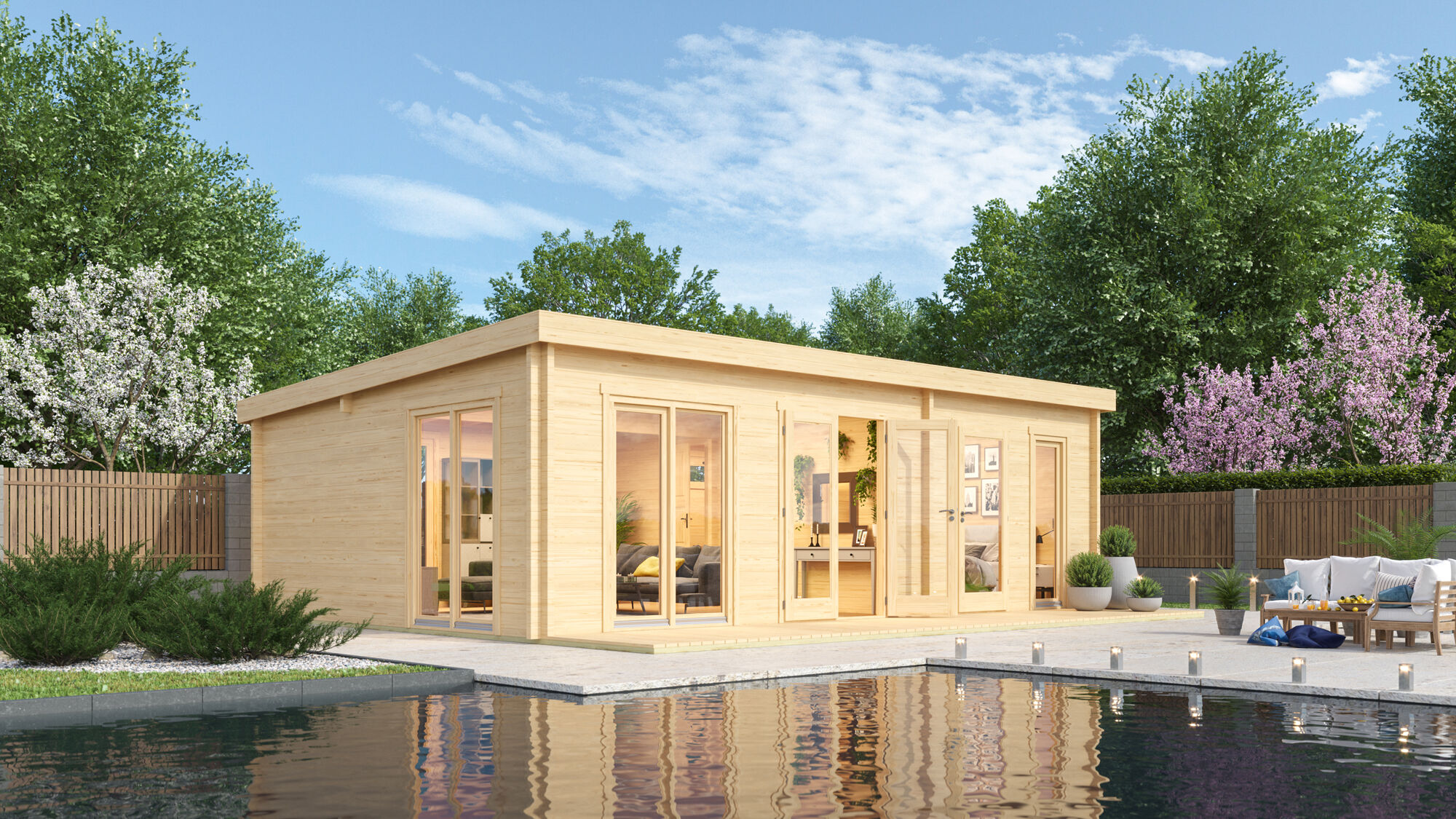 Fjordholz Gartenhaus Modell Henning 44