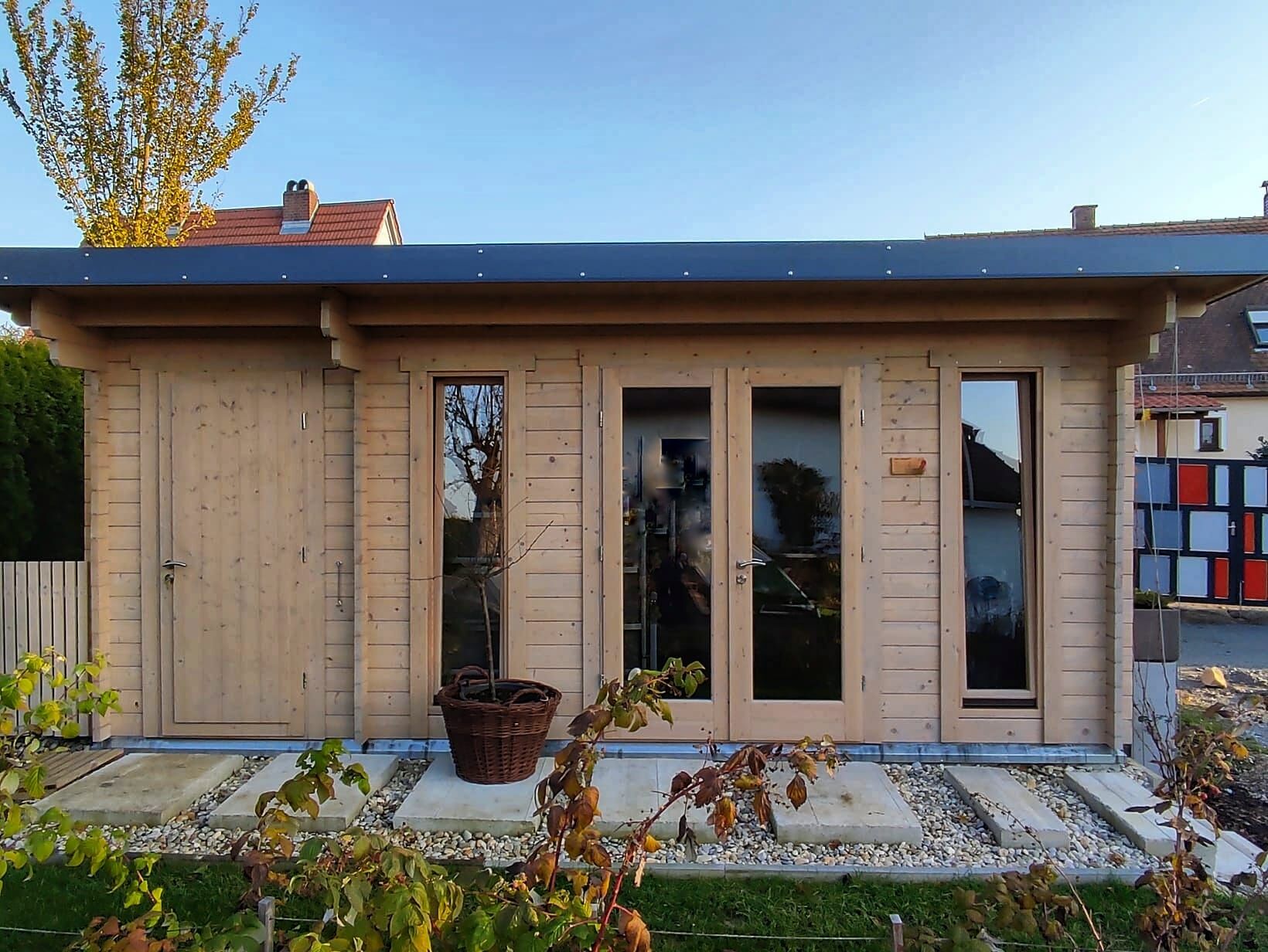 Fjordholz Gartenhaus Modell Jacob 44 B mit Abstell