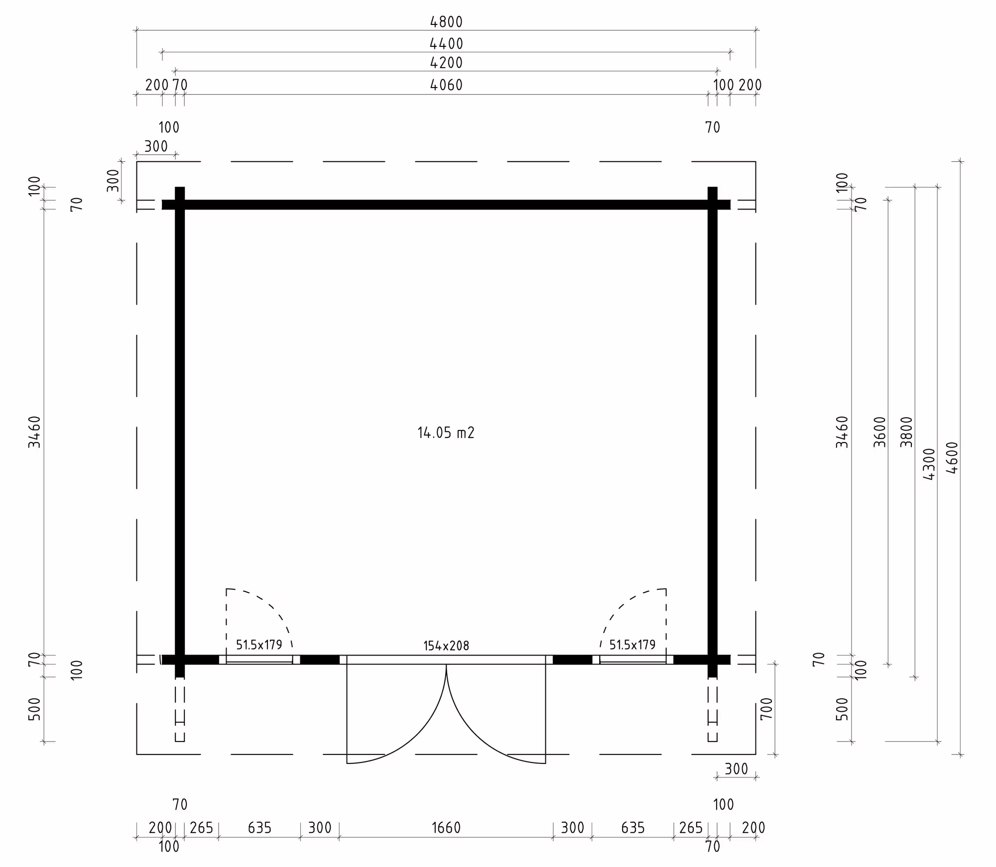Fjordholz Gartenhaus Modell Jacob 70 C| Rabatt: 26%|4x3m