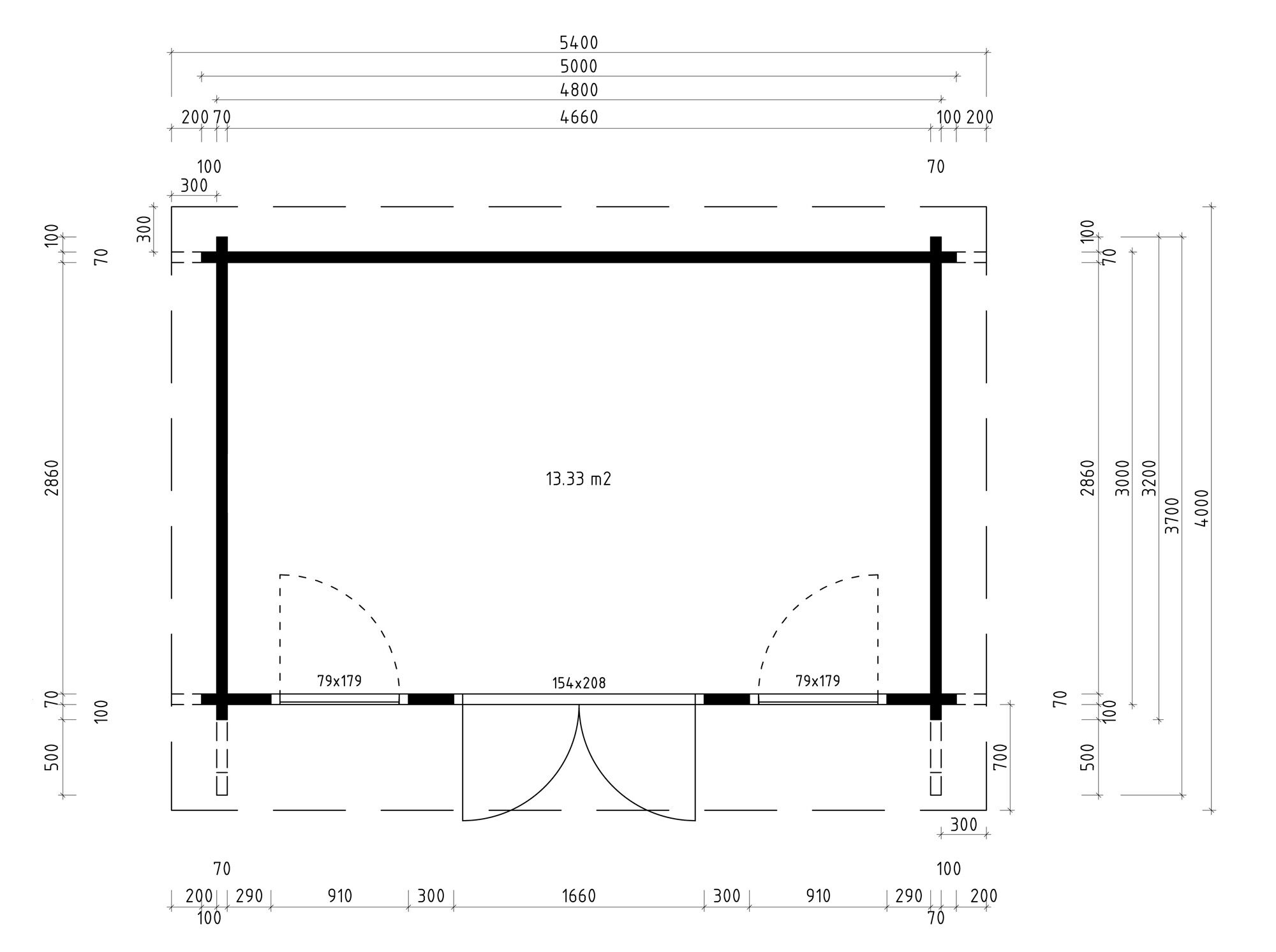 Fjordholz Gartenhaus Modell Jacob 70 D| Rabatt: 26%|5x3m