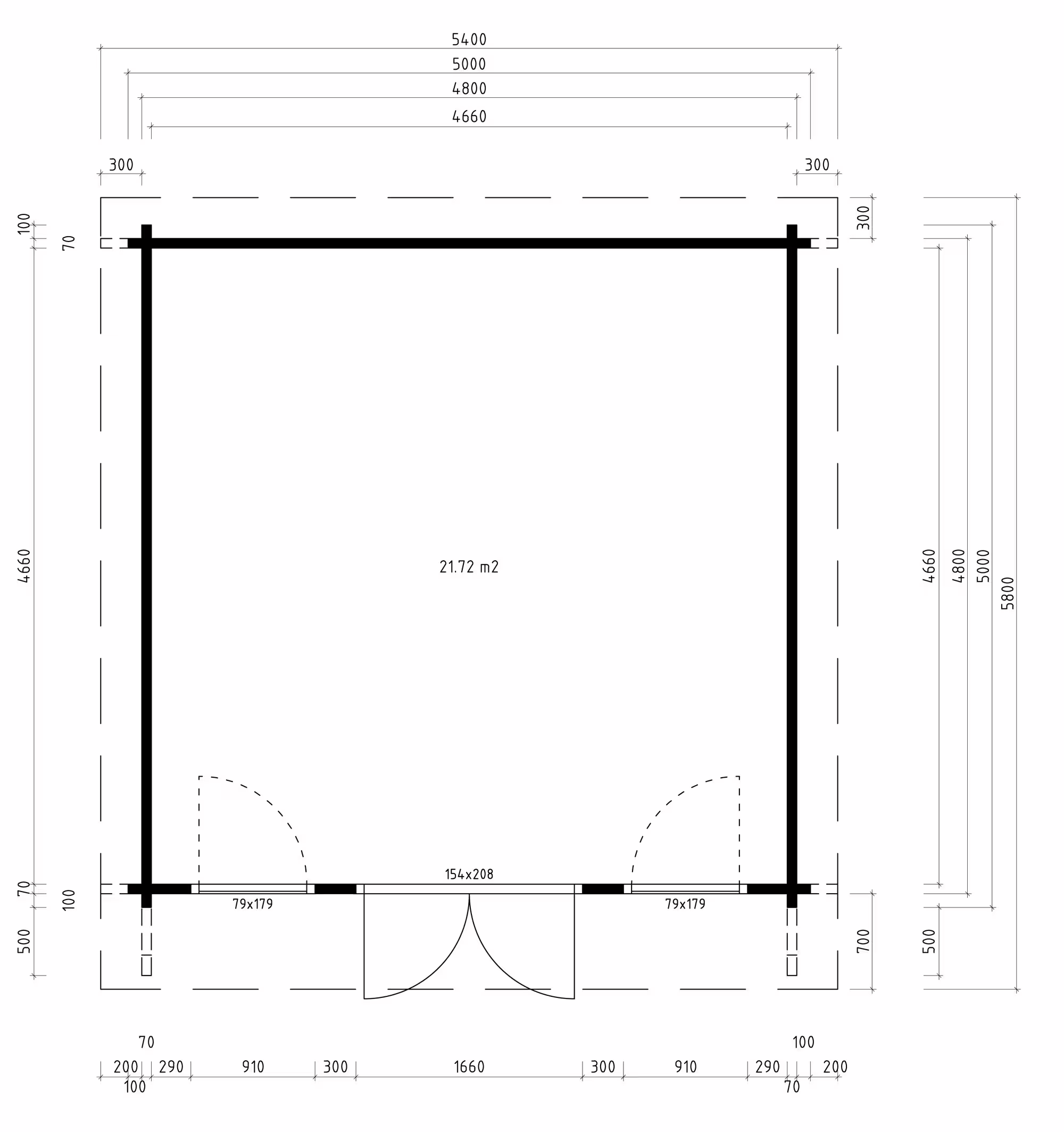 Fjordholz Gartenhaus Modell Jacob 70 F| Rabatt: 26%|5x5m