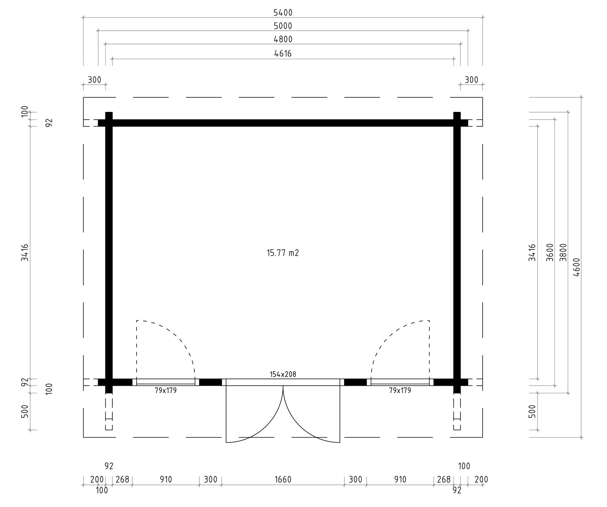 Fjordholz Gartenhaus Modell Jacob 90 E| Rabatt: 26%|5x4m